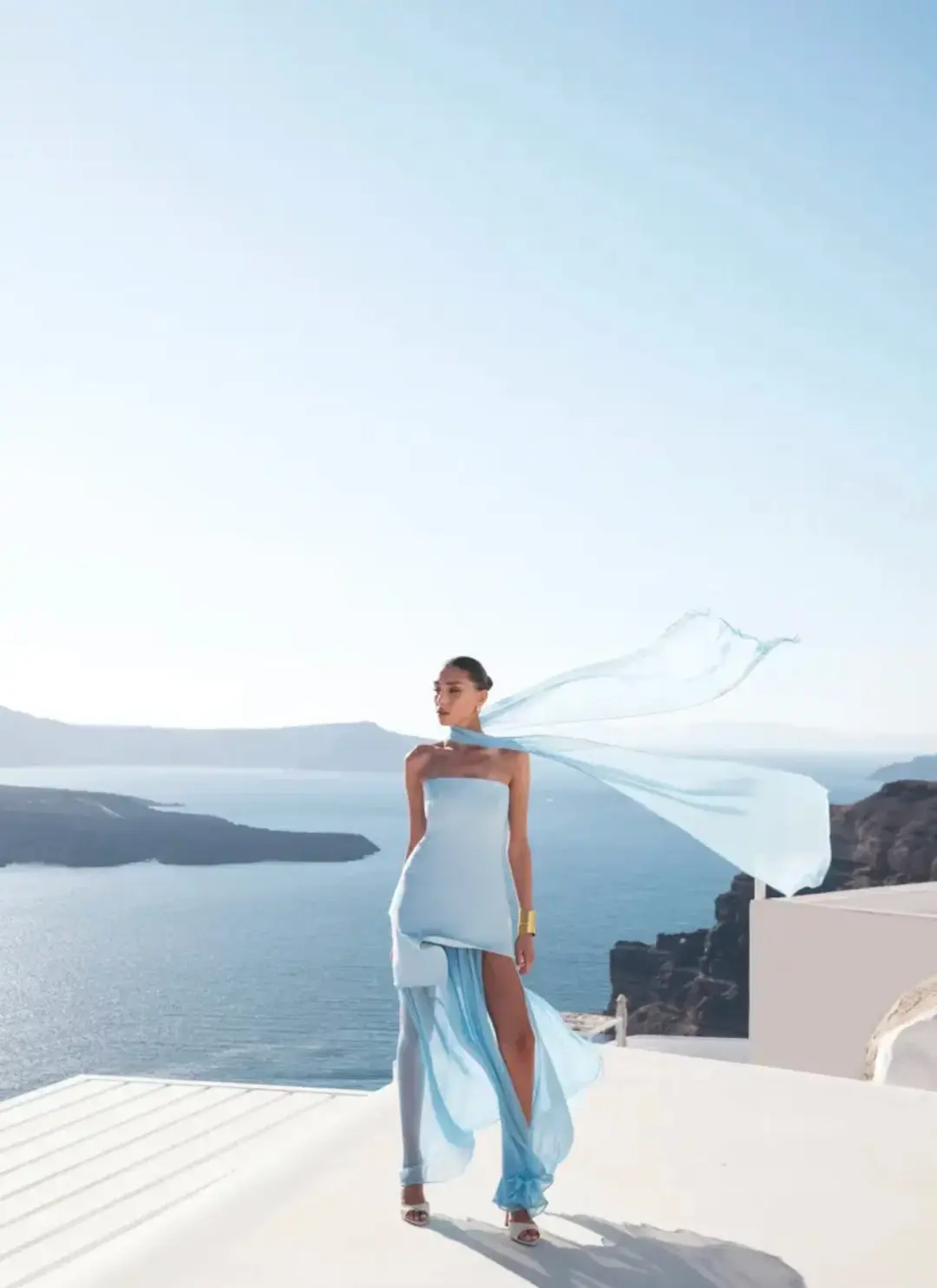 Matters Store Monaco Dress Sky Blue Size 10 for rent on The Volte - main image