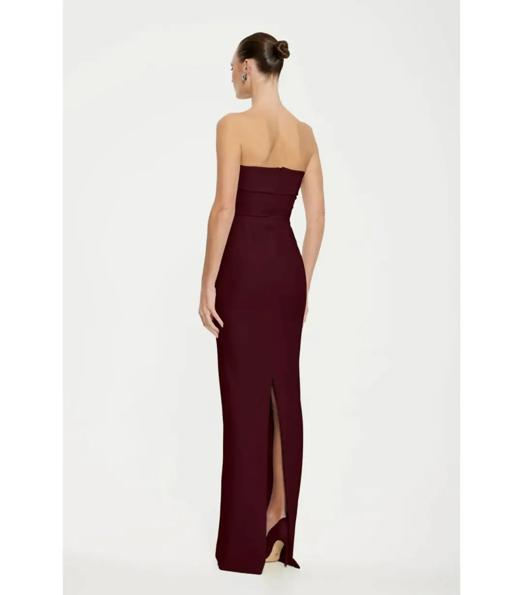 Effie Kats Monroe Maxi Gown in Wine Size AU 6 for rent on The Volte - main image