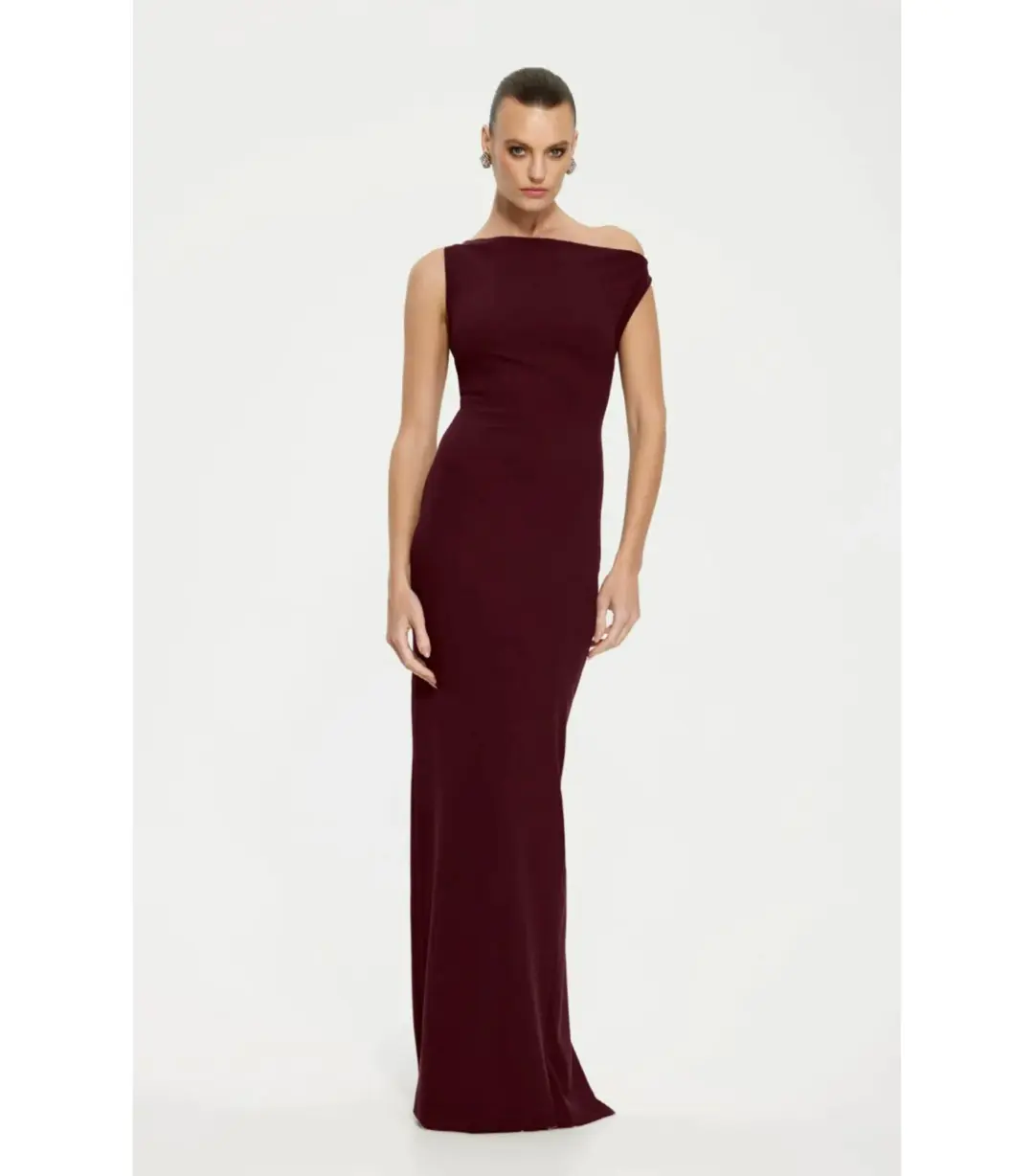 Effie Kats Inaya Maxi Gown in Wine Size AU 10 for rent on The Volte - main image