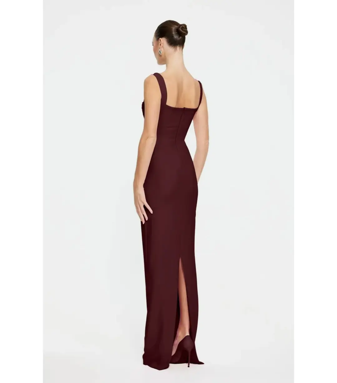 Effie Kats Marbella Maxi Gown in Wine Size AU 6 for rent on The Volte - main image