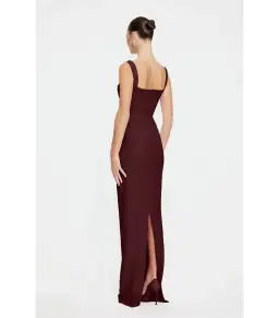 Effie Kats Marbella Maxi Gown in Wine Size AU 6 for rent on The Volte - image 3