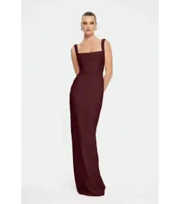Effie Kats Marbella Maxi Gown in Wine Size AU 6 for rent on The Volte - image 1