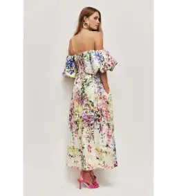 Aje Adina Midi Dress Lavandula Size AU 10 for rent on The Volte - image 3