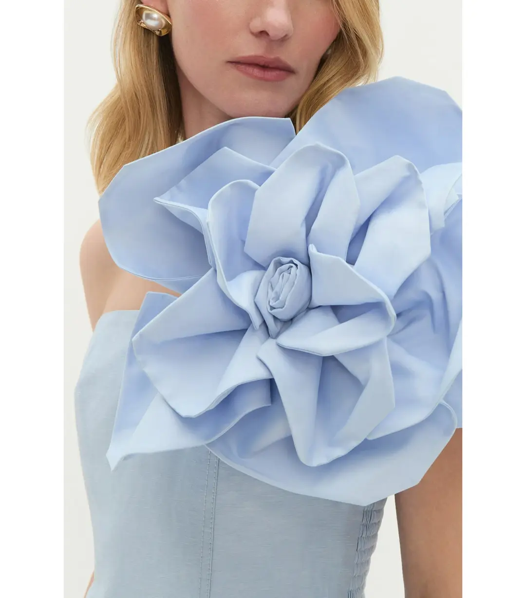 Aje Florence Mini Dress Icy Blue Size AU 6 for rent on The Volte - main image