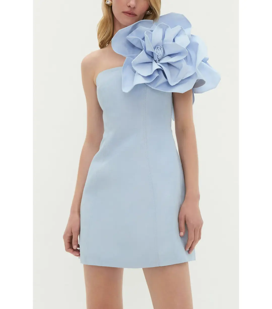 Aje Florence Mini Dress Icy Blue Size AU 6 for rent on The Volte - main image