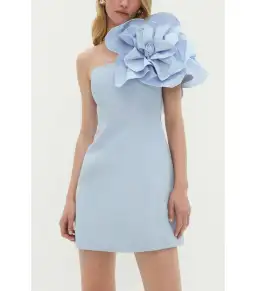 Aje Florence Mini Dress Icy Blue Size AU 6 for rent on The Volte - image 2