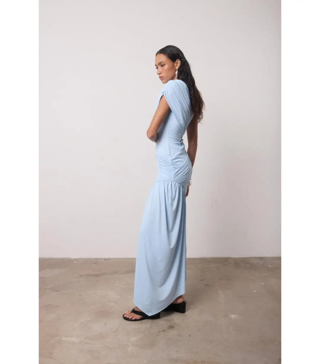 De La Vali Ravenna Mini Dress in Sky Blue Size AU 4 for rent on The Volte - main image