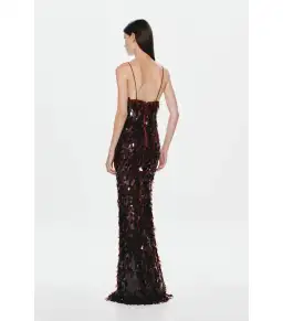 Misha Sapphire Sequin Maxi Dress in Fig Size S / AU 8 for rent on The Volte - image 3