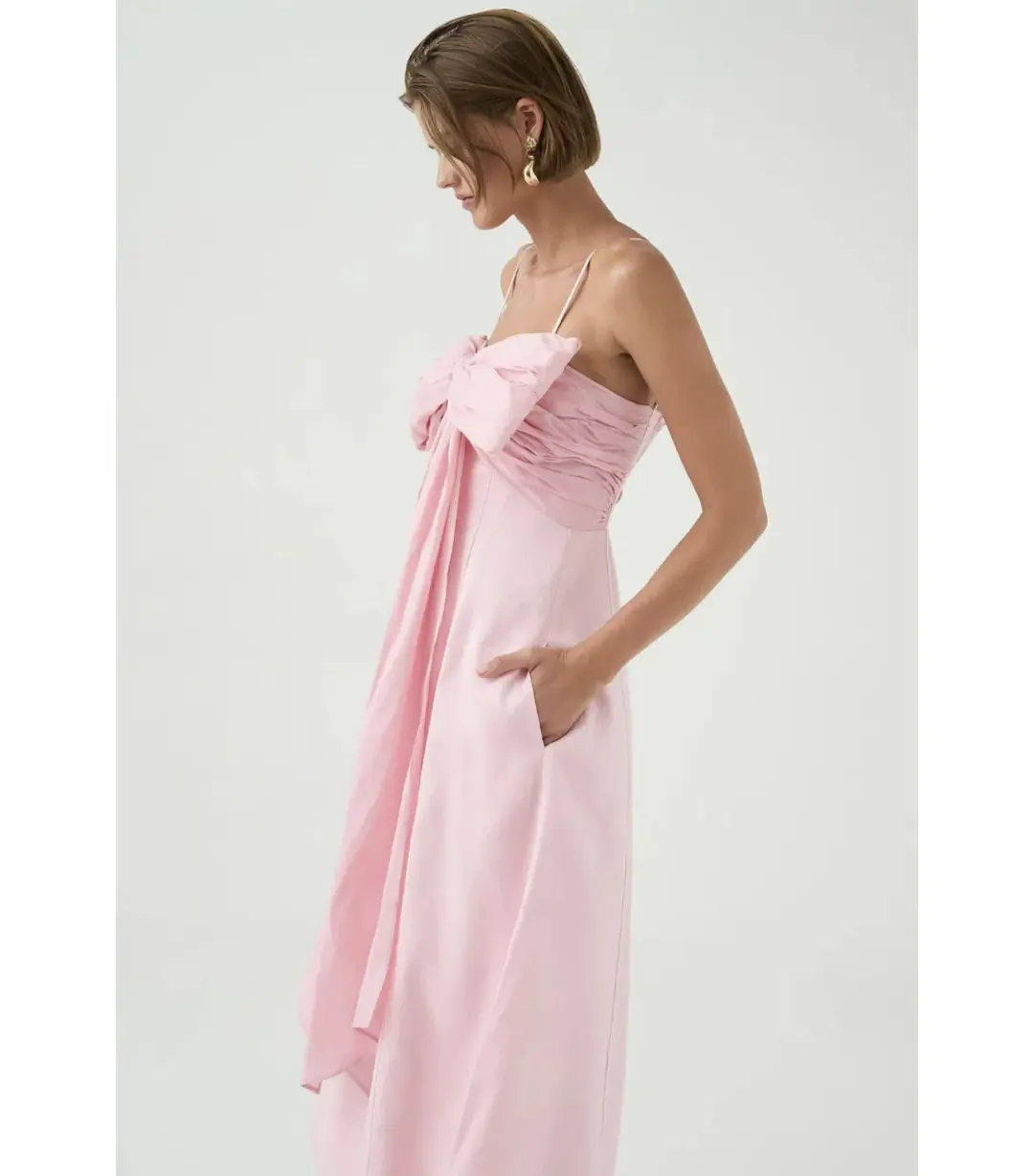 Aje Scarlett Midi Dress Cherry Blossom Size AU 10 for rent on The Volte - main image