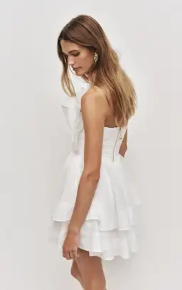 Aje Selestia Mini Dress Ivory Size 10 for rent on The Volte - image 3