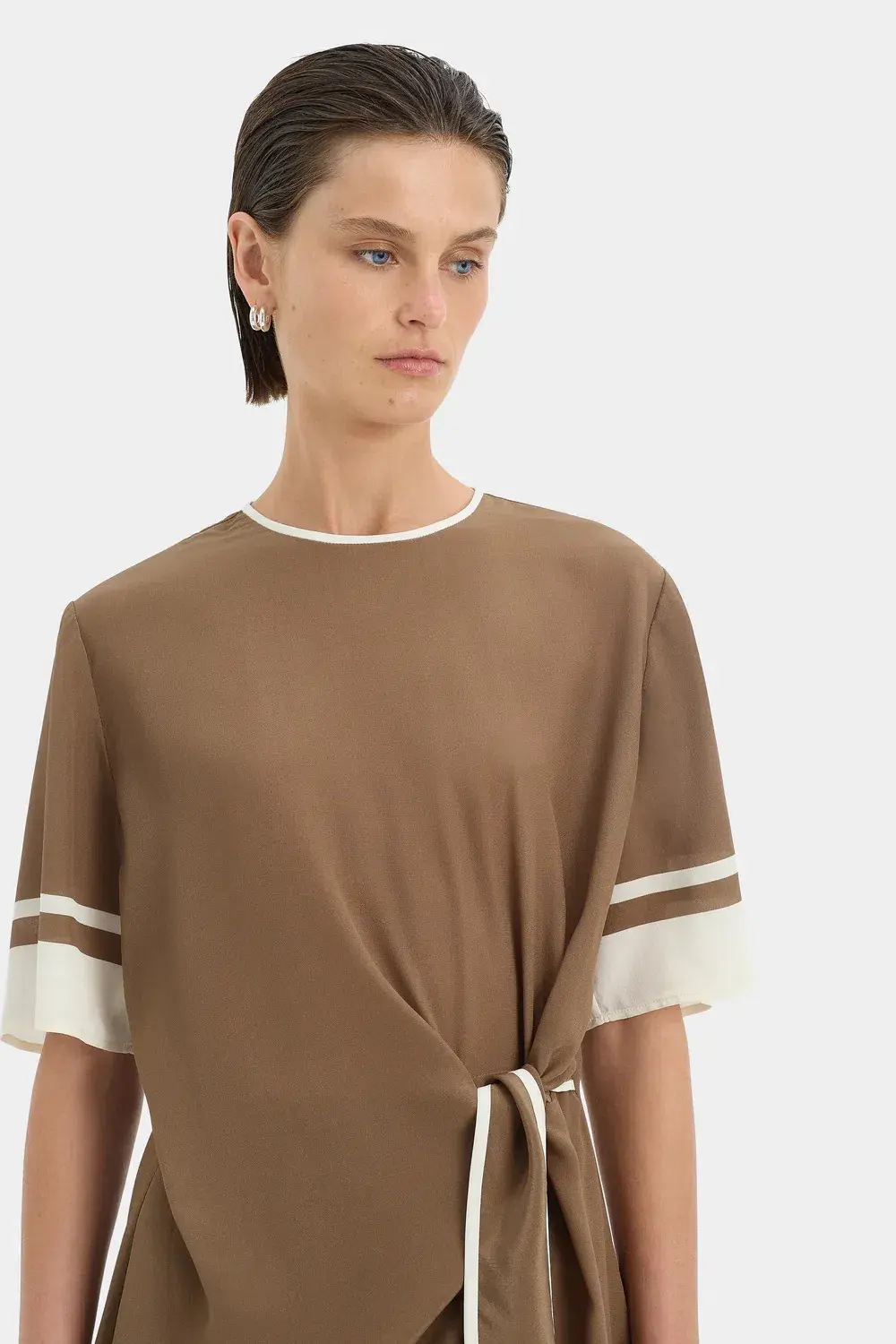 Sir the Label Almara Mini Dress Brown Size 10 for rent on The Volte - main image