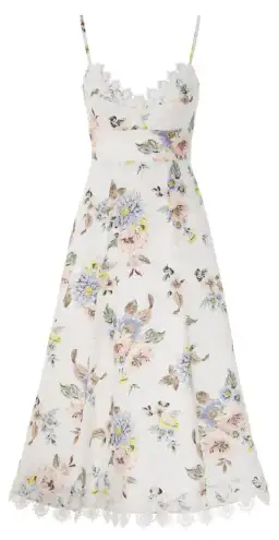 Zimmermann Appliqué Picnic Dress Blue Floral Size 0/Au 8 for rent on The Volte - image 2