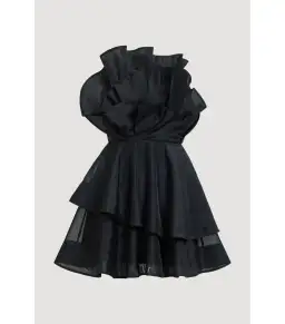Aje Selestia Mini Dress Black Size AU 6 for rent on The Volte - image 4