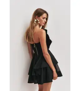 Aje Selestia Mini Dress Black Size AU 6 for rent on The Volte - image 3