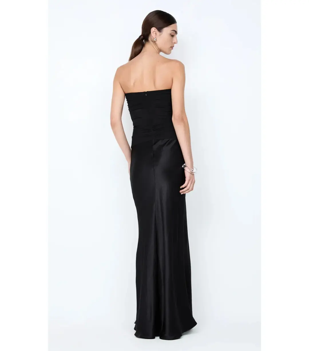 Bec & Bridge Millah Strapless Maxi Dress Black Size AU 10 for rent on The Volte - main image