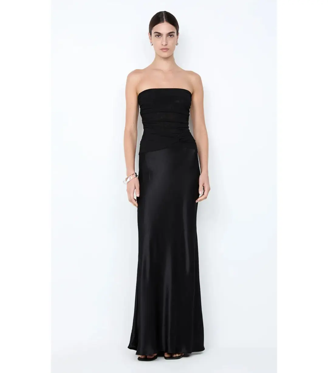 Bec & Bridge Millah Strapless Maxi Dress Black Size AU 10 for rent on The Volte - main image