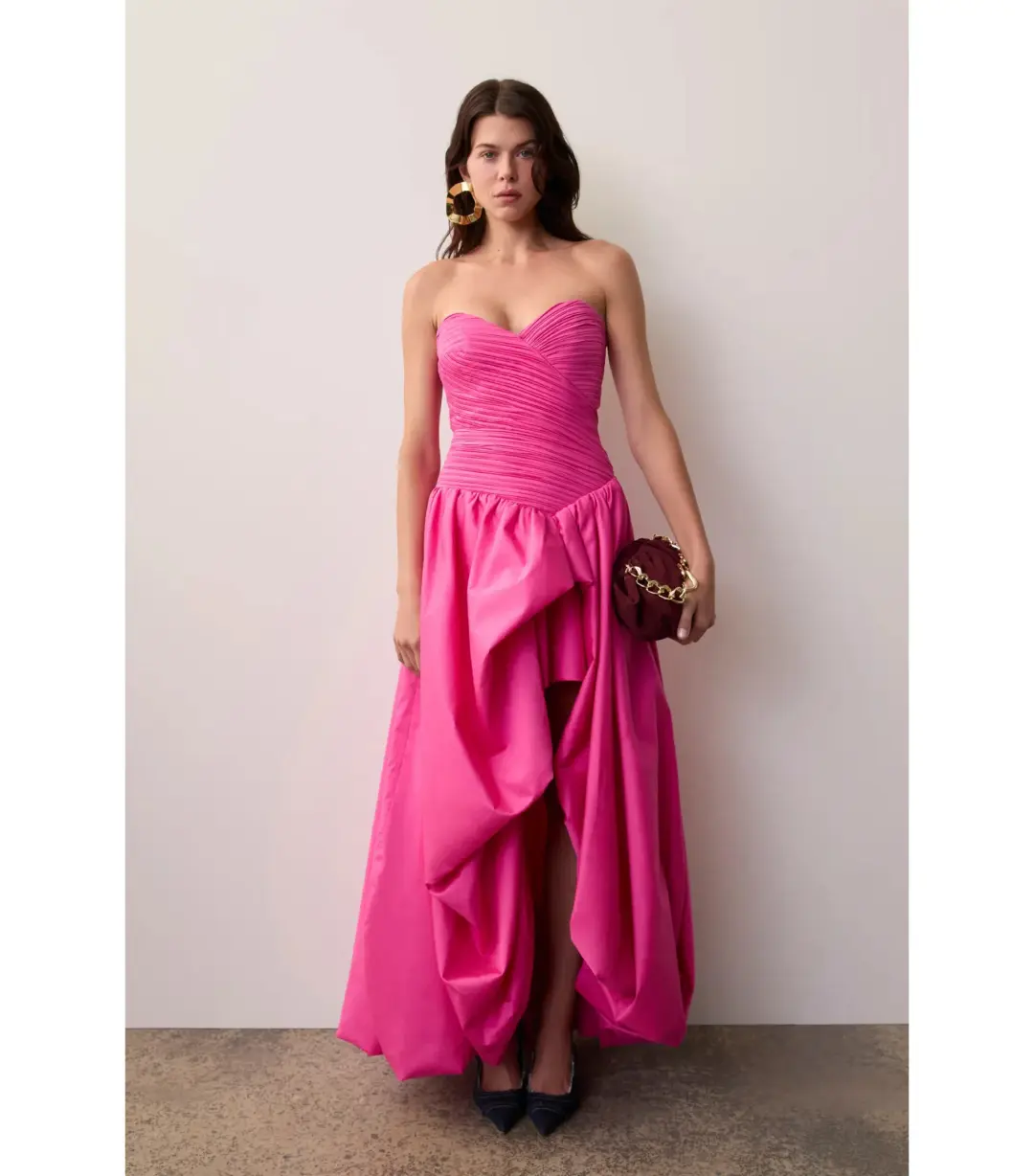 Aje Estelle Maxi Gown Cerise Pink Size AU 6 for rent on The Volte - main image