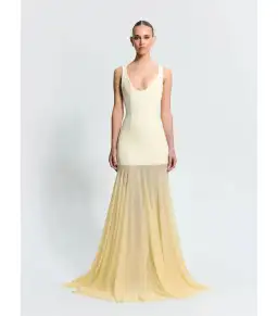 Effie Kats Odessa Maxi Gown Lemon Size AU 6