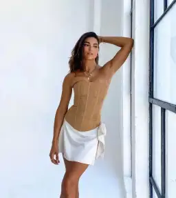 Muse Mesh Corset Tan Size XS/Au 6 for rent on The Volte - image 1