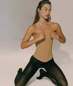 Muse Mesh Corset Tan Size XS/Au 6 for rent on The Volte - image 2