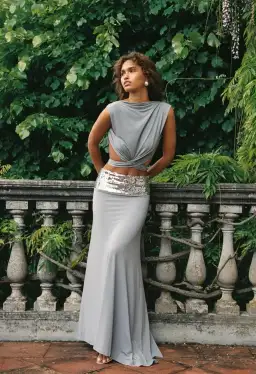 Ance Gria Lune Top and skirt Grey Size S/8 for rent on The Volte - image 1