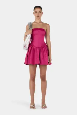 Hansen And Gretel Partridge Taffeta Dress Magenta Pink Size 8