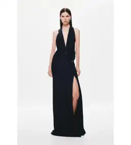 MISHA The Harlow Satin Dress Black Size S/Au 8 for rent on The Volte - image 1