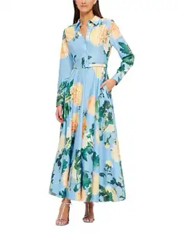 Leo Lin Zara Shirt Midi Dress Hydrangea Size 12 for rent on The Volte - image 3