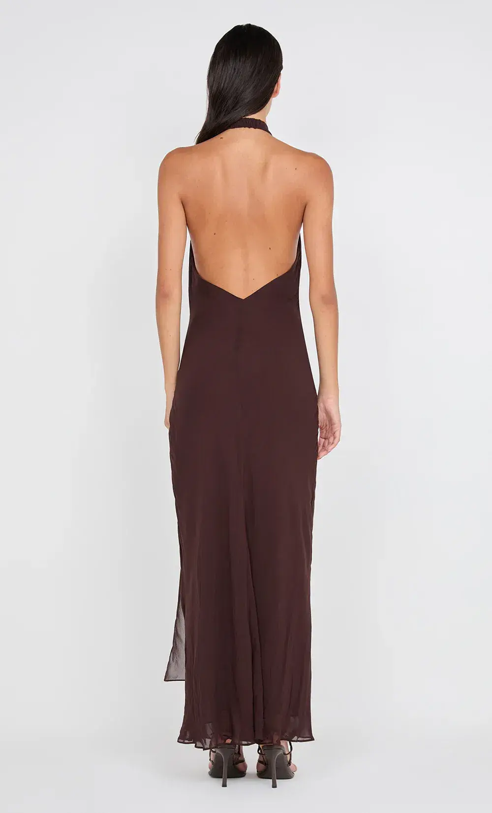 Bec & Bridge SONEVA WRAP DRESS DARK CHOCOLATE Size 12 for rent on The Volte - main image