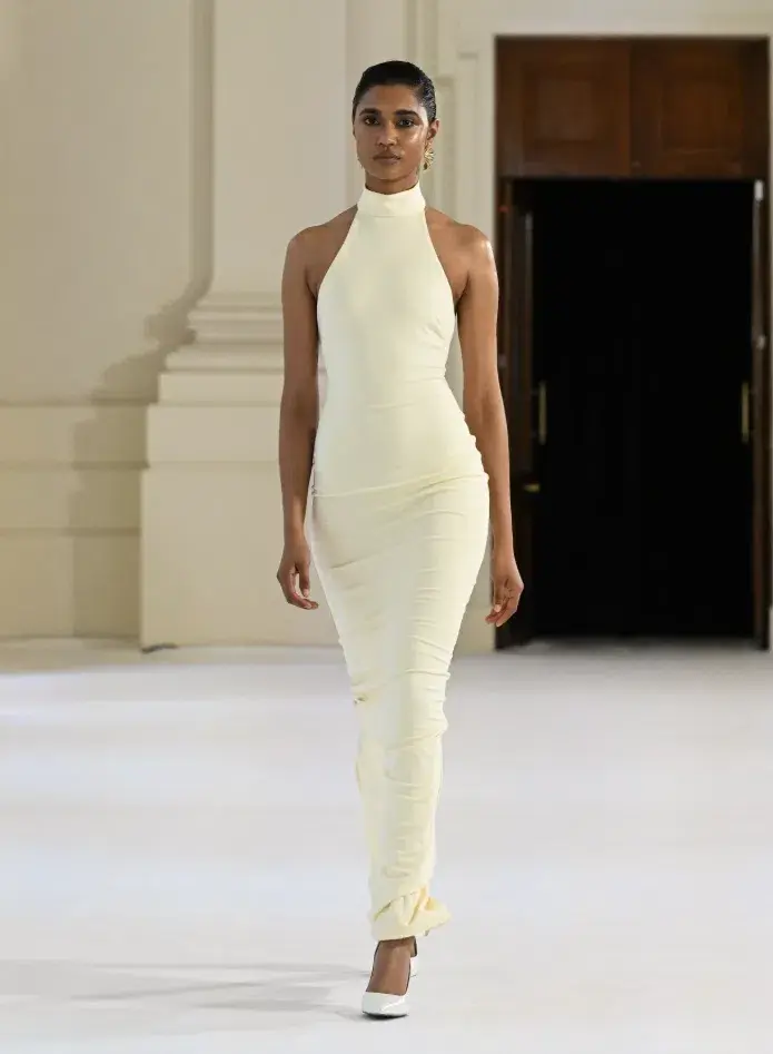 Effie Kats Rhi Gown - Lemon Size XS for rent on The Volte - main image