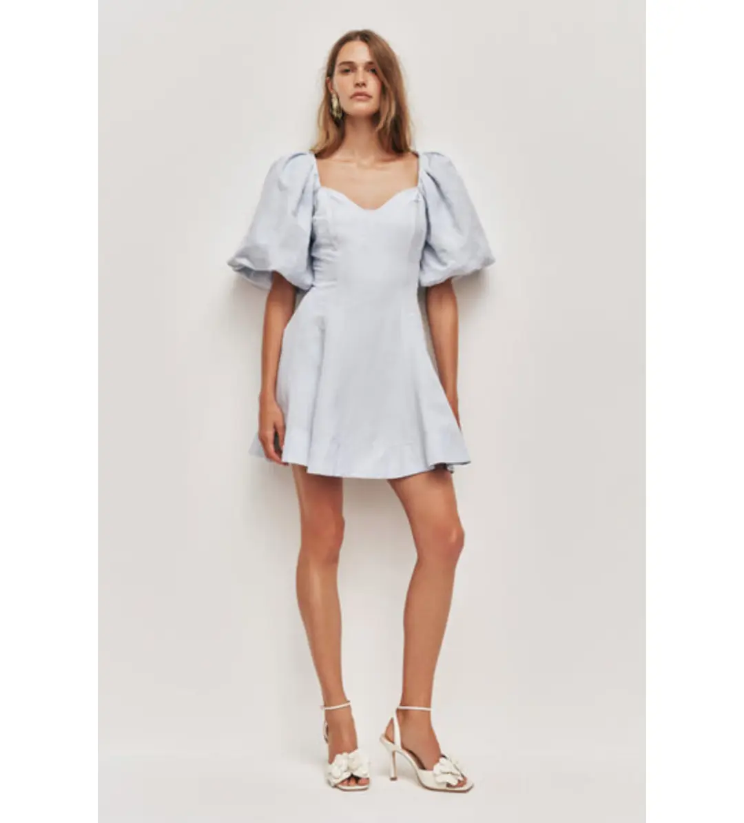 AJE Moderna Mini Dress Pastel Blue Size 8 for rent on The Volte - main image