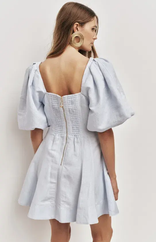 AJE Moderna Mini Dress Pastel Blue Size 12 for rent on The Volte - main image