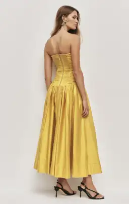 AJE Marigold Midi Dress Chartreuse Size 14 for rent on The Volte - image 2