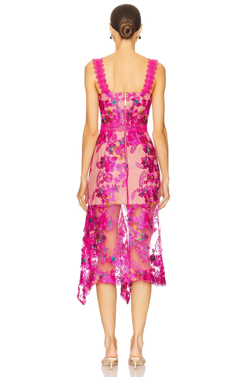 Bronx & Banco Eva Midi Dress in Fuschia Pink Size AU 12 / L for rent on The Volte - main image