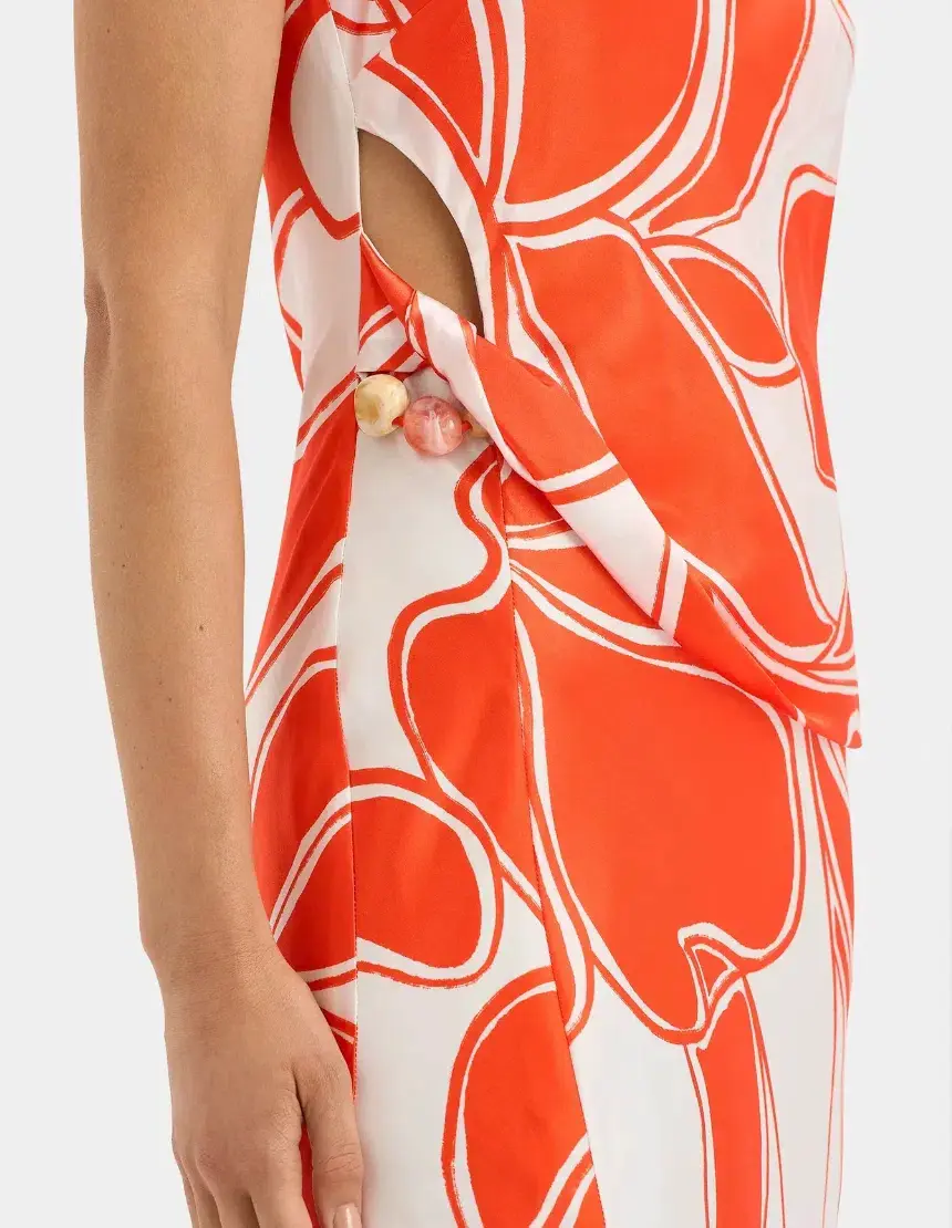 Sir the Label Ramona Twist Bias Dress Orange Size 1/Au 8 for rent on The Volte - main image