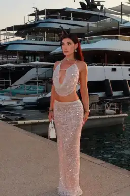 Sydney Lane Crystal Sequin Co-ord Set Quartz Size 8 / S for rent on The Volte - image 6