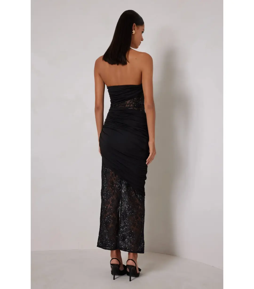 Elle Zeitoune Journee Maxi Dress Black Size AU 10 for rent on The Volte - main image