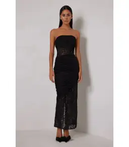 Elle Zeitoune Journee Maxi Dress Black Size AU 10 for rent on The Volte - image 1