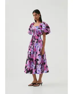 Aje Francesca Midi Dress Lilac Nights Size AU 10 for rent on The Volte - image 2