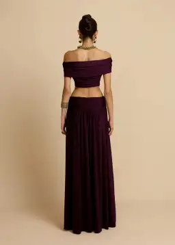Arcina Ori Alessia Top And Skirt Set In Plum Size 8/ S for rent on The Volte - image 2