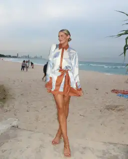 Sir the Label Sorrento Mini Shirt Dress in Sciarpa Print Size 0P / 6PETITE for rent on The Volte - image 1