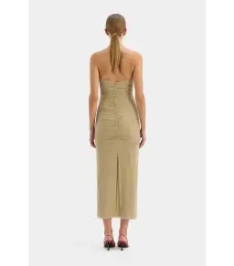Sir the Label Jacques Mesh Halter Dress in Olive Size 1 / AU 8 for rent on The Volte - image 3