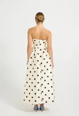 Pasduchas Dottie Strapless Midi Dress Polka Dots Size AU 14 for rent on The Volte - image 2