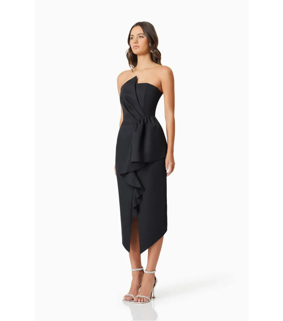 Elliatt Reception Midi Dress Black Size AU 12 for rent on The Volte - main image