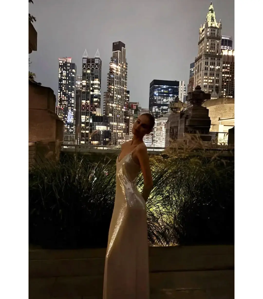 Manning Cartell High Voltage Slip Maxi Dress Nude Silver Sequin Size AU 6 for rent on The Volte - main image