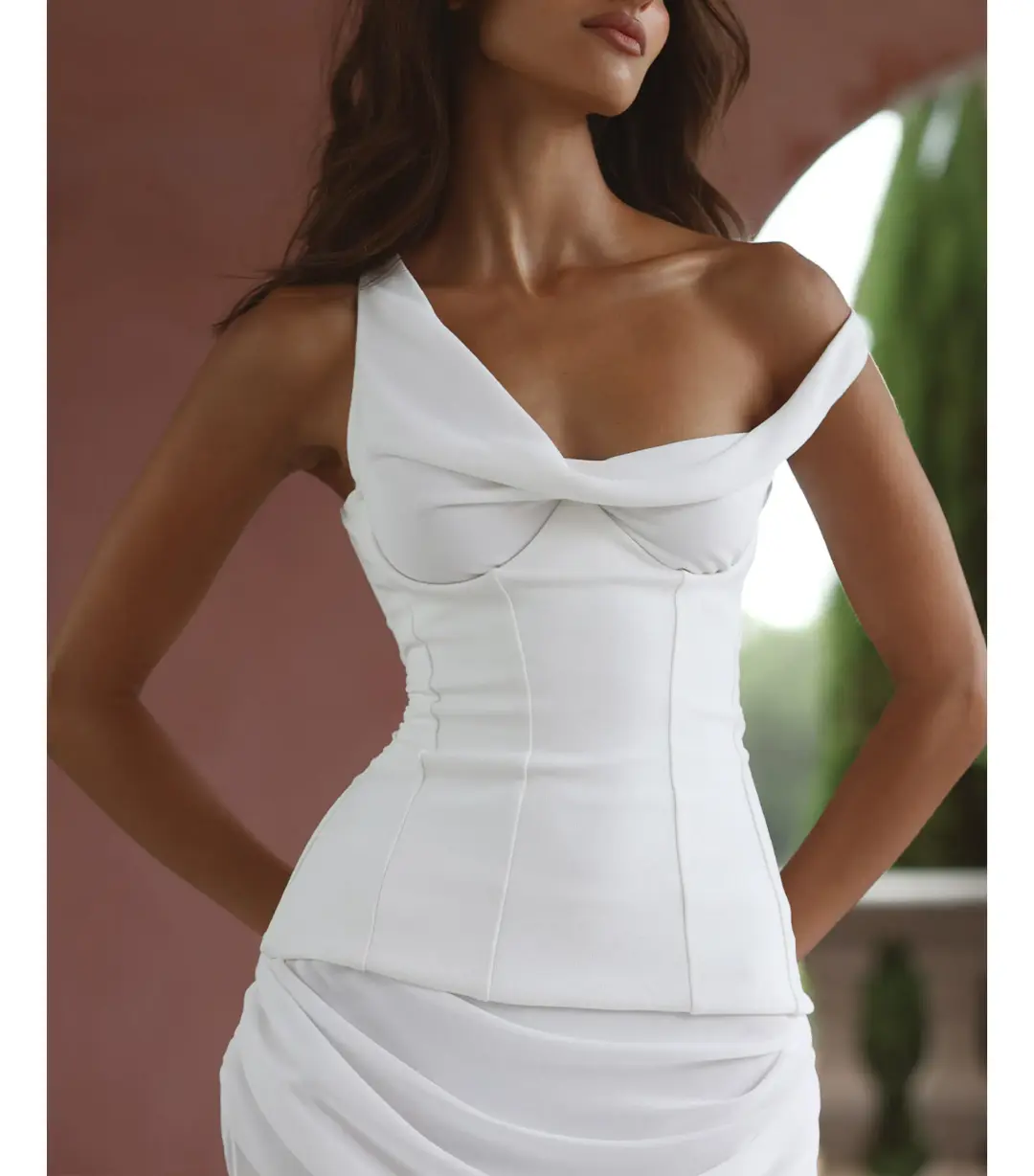 Natalie Rolt Cadence Gown Maxi Dress White Size AU 12 for rent on The Volte - main image