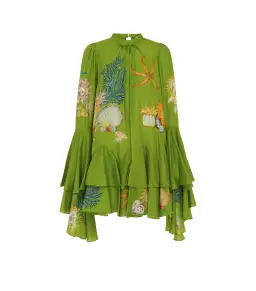 Alemais Aquatica Silk Mini Dress Green Size AU 6 for rent on The Volte - image 5