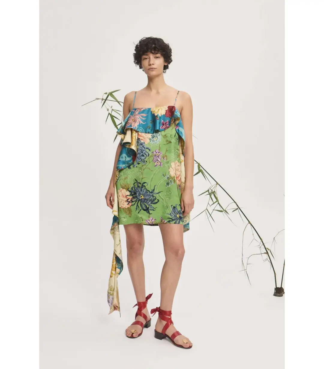 Alemais Avery Spliced Mini Dress Multi Size AU 8 for rent on The Volte - main image