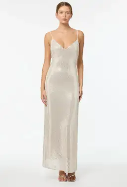 Manning Cartell High Voltage Slip Dress Nude Silver Size 10 for rent on The Volte - image 1