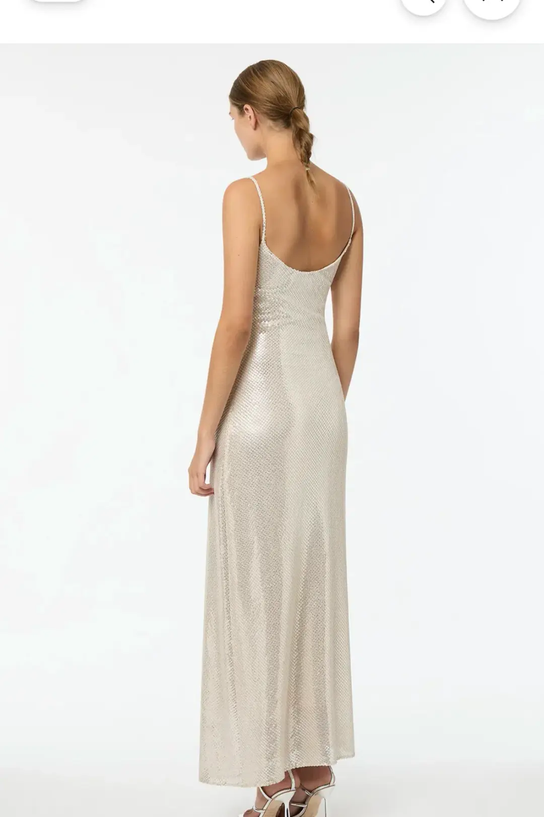 Manning Cartell High Voltage Slip Dress Nude Silver Size 10 for rent on The Volte - main image